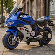 Детский мотоцикл M 6359EL-4-1 сине-белый Ducati с двумя моторами